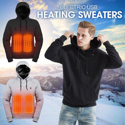 Heated Sweater Hoodie | Men's Winter Warm Heated Clothes