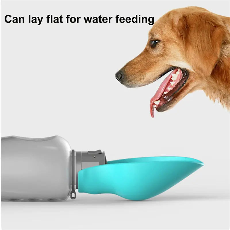 800ml Dogs Water Bottle Portable High Capacity Leakproof Pet Foldable Drinking Bowl Golden Retriever Outdoor Walking Supplies Pet Products Woodneed