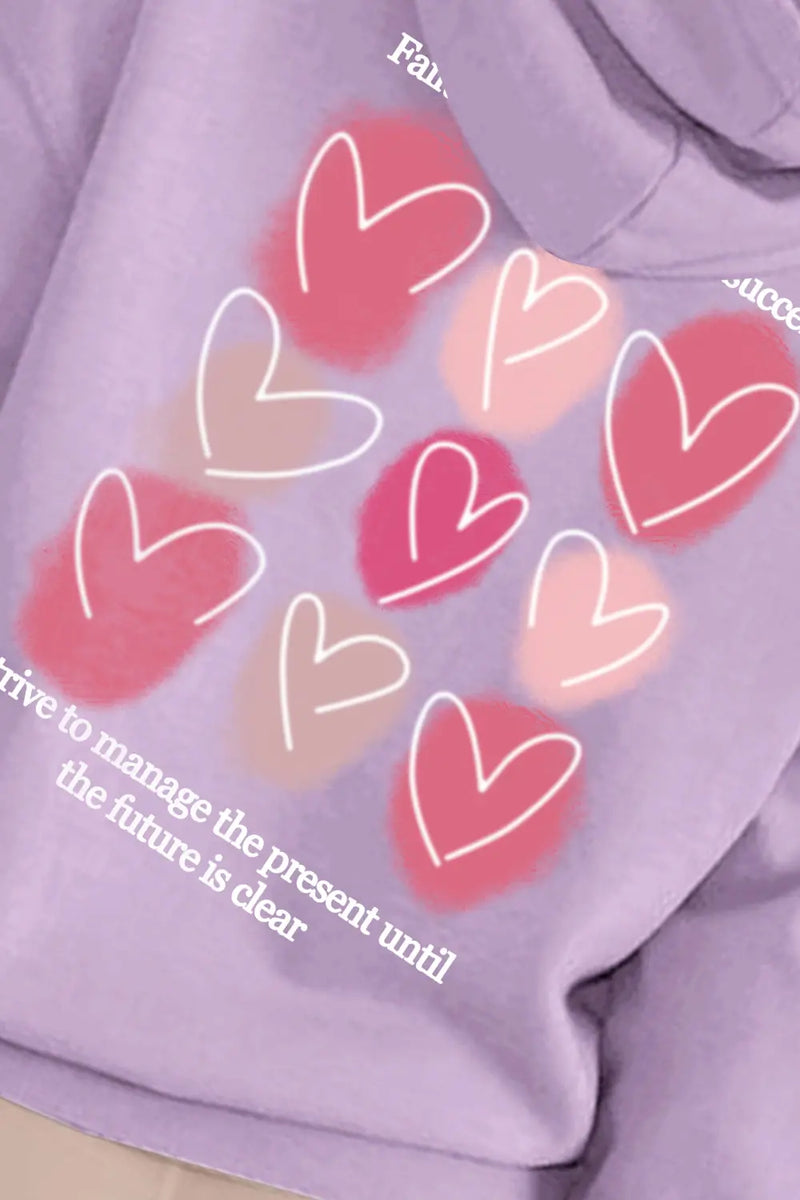 Simply Love Full Size Heart Graphic Hoodie Trendsi