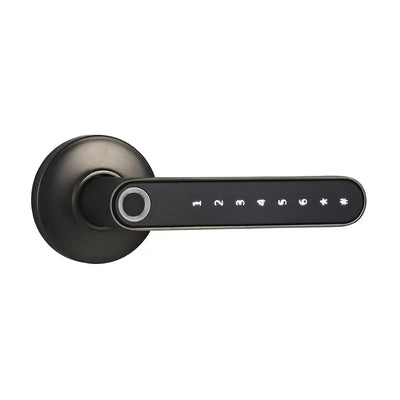 Smart Lock Fingerprint Password Electric Digital Lock  Alloy Keyless Security Door Handle For Home Woodneed