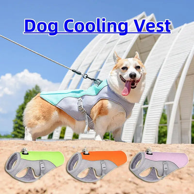 Summer Pet Dog Cooling Vest Heat Resistant Cool Dogs Clothes Breathable Sun-proof Clothing For Small Large Dogs Outdoor Walking Woodneed