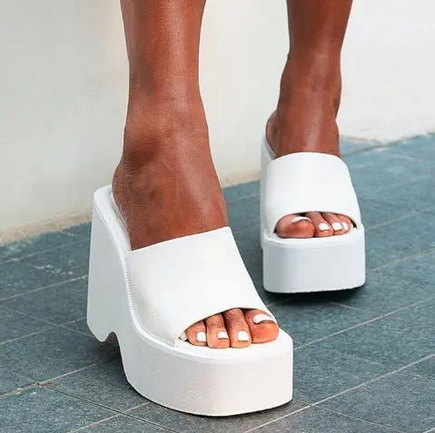 Women Shoes High Heel Sandals Summer Outdoor Slippers Woodneed