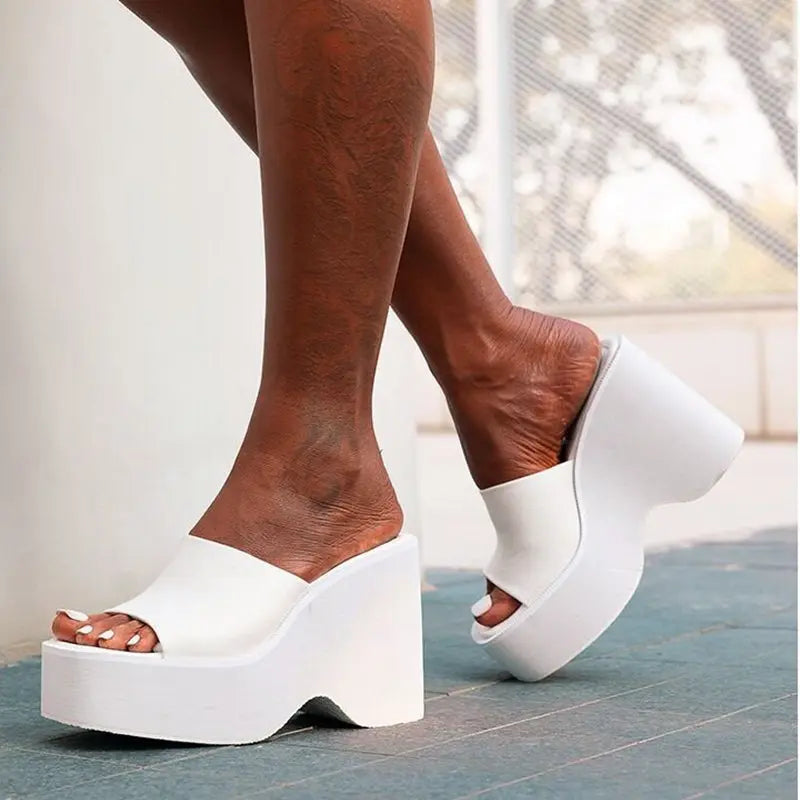 Women Shoes High Heel Sandals Summer Outdoor Slippers Woodneed