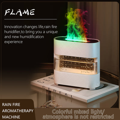 2024 New Products Rain Cloud Fire Humidifier Water Drip Novedades 2024 Rain Water Diffuser Fire Flame Humidifier Aroma Diffuser