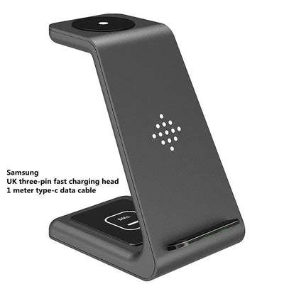 3 In 1 Fast Wireless Charging Station For Phone Holder WOODNEED