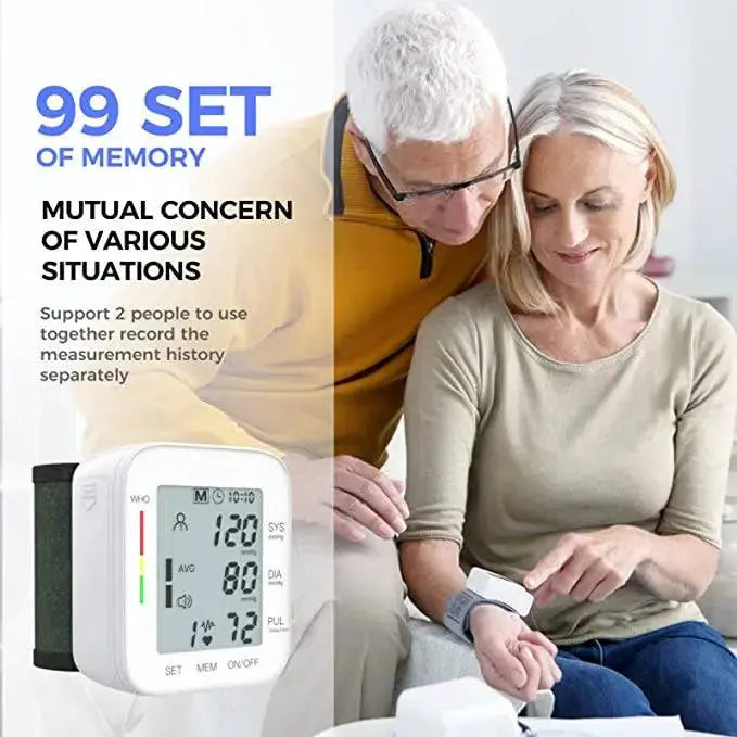 Adjustable Wrist Cuff Blood Pressure Monitor WOODNEED