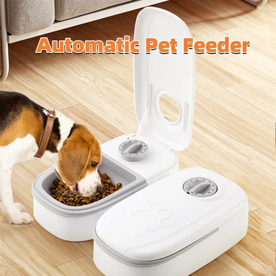 Automatic Pet Feeder Smart Food Dispenser For Cats Dogs Timer Stainless Steel Bowl Auto Dog Cat Pet Feeding Pets Supplies Woodneed