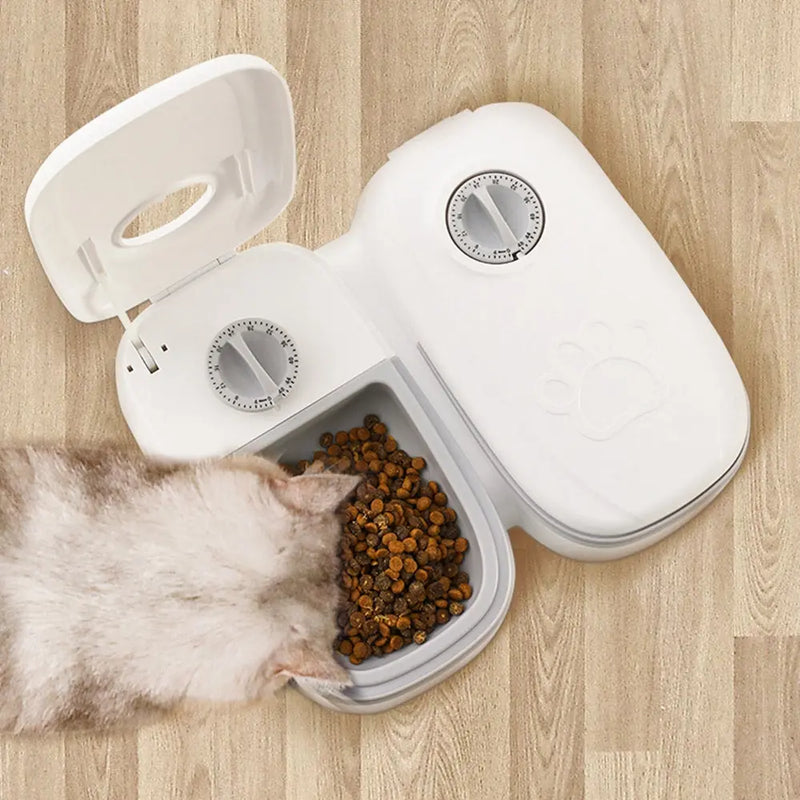 Automatic Pet Feeder Smart Food Dispenser For Cats Dogs Timer Stainless Steel Bowl Auto Dog Cat Pet Feeding Pets Supplies Woodneed