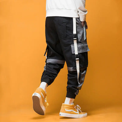 Autumn overalls men's tide brand hip-hop beam pants WOODNEED