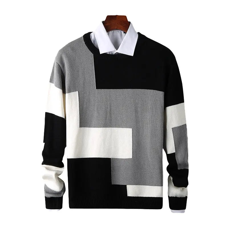 Black Grey Sweater WOODNEED
