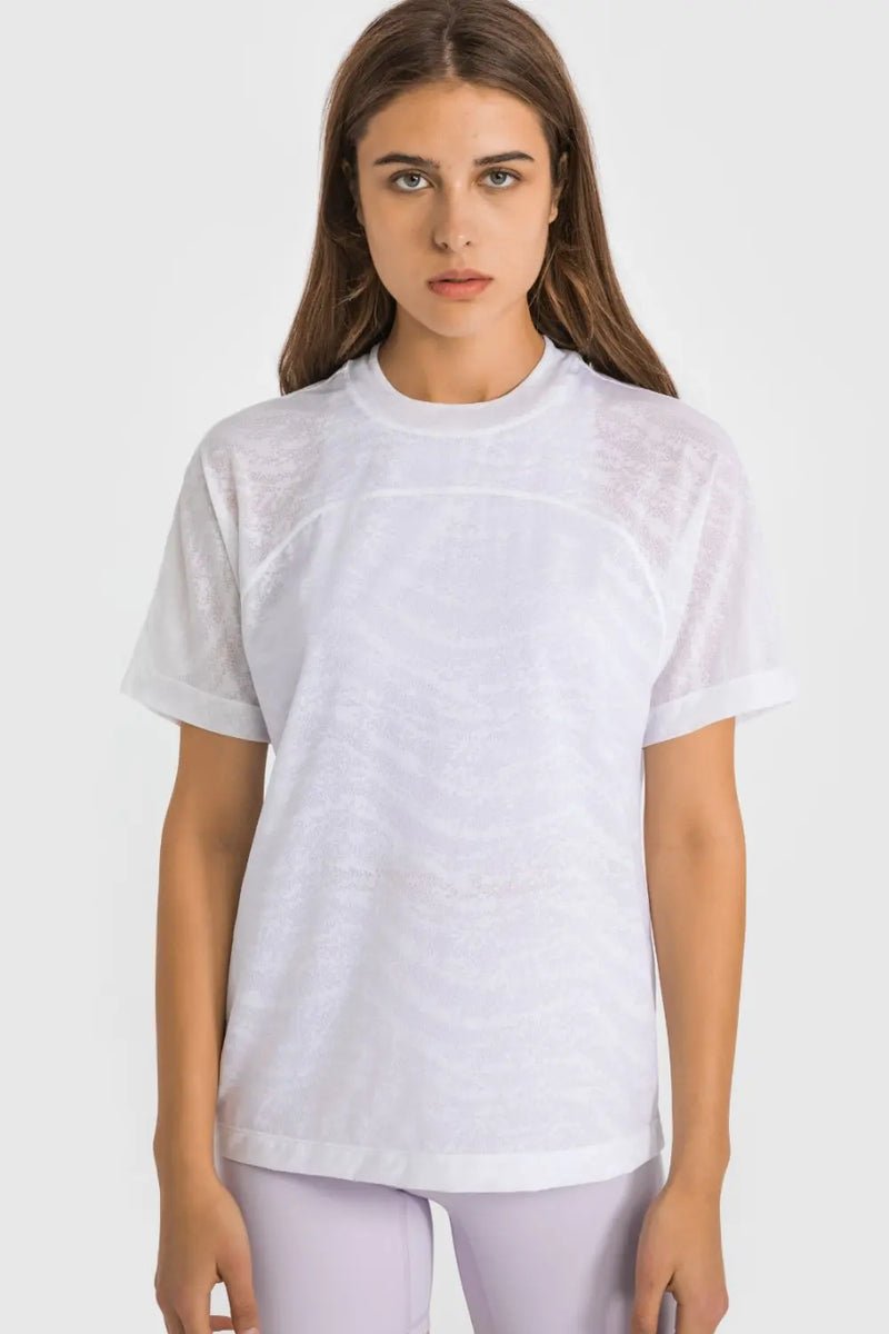 Breathable and Lightweight Short Sleeve Sports Top Trendsi