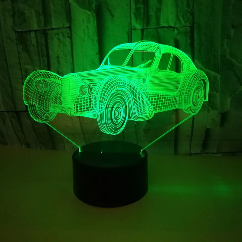 Car usb 3D night light classic car 3D lighting WOODNEED