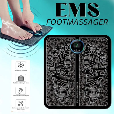 EMS Electric Foot Massager Leg Muscle Pain Relax Machine Foot Therapy Massage Woodneed