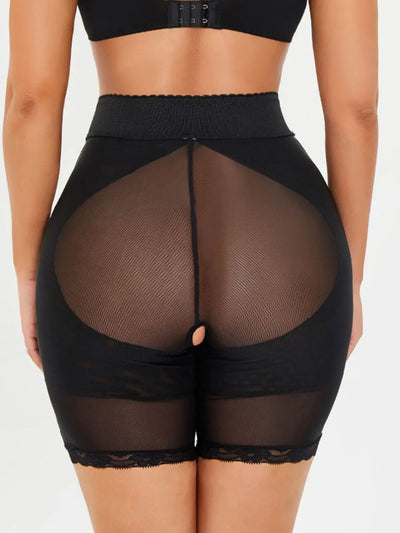 Full Size High-Waisted Lace Trim Shaping Shorts Trendsi