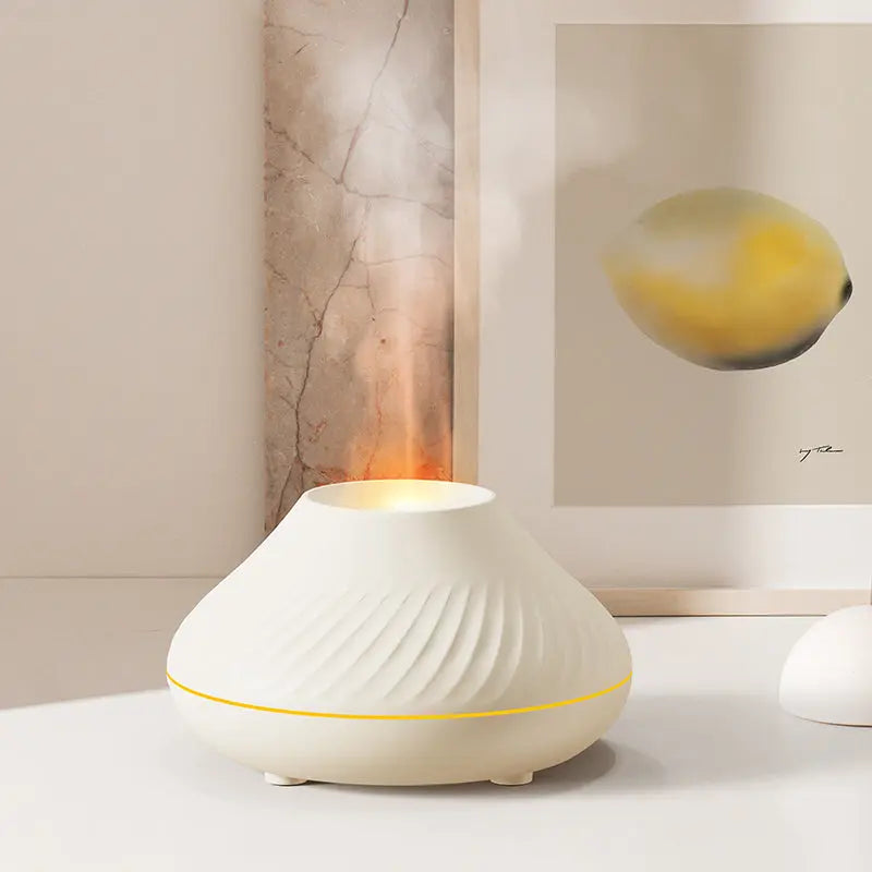 Humidifier Volcano Diffuser Flame WOODNEED