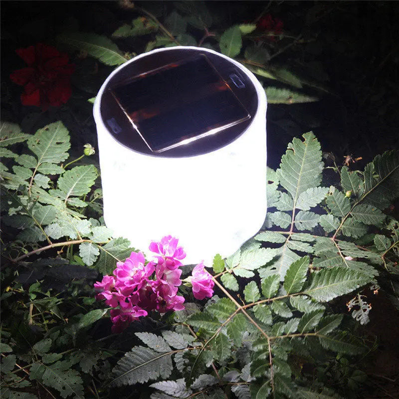 Inflatable Solar Light LED Solar Powered Foldable Light Outdoor Garden Yard Emergency Solar Road Lamp Woodneed
