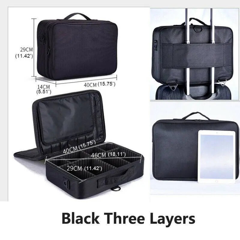 Large-capacity Multifunctional Portable Cosmetic Bag WOODNEED