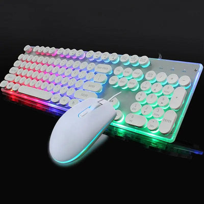 Luminous Wired Keyboard Mouse Set WOODNEED