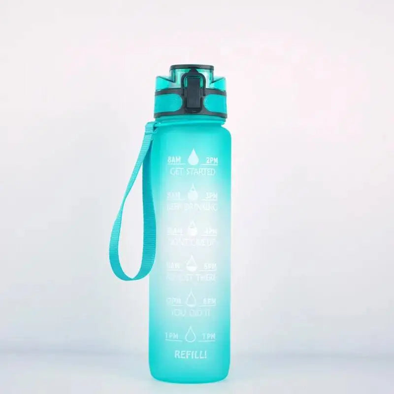 Meitagie 33 OZ/1000mL Double Walled Insulated Transparent Water Bottle WOODNEED