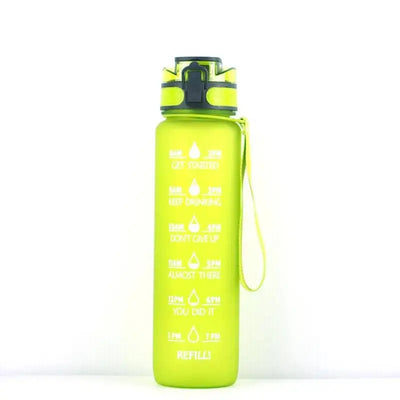 Meitagie 33 OZ/1000mL Double Walled Insulated Transparent Water Bottle WOODNEED