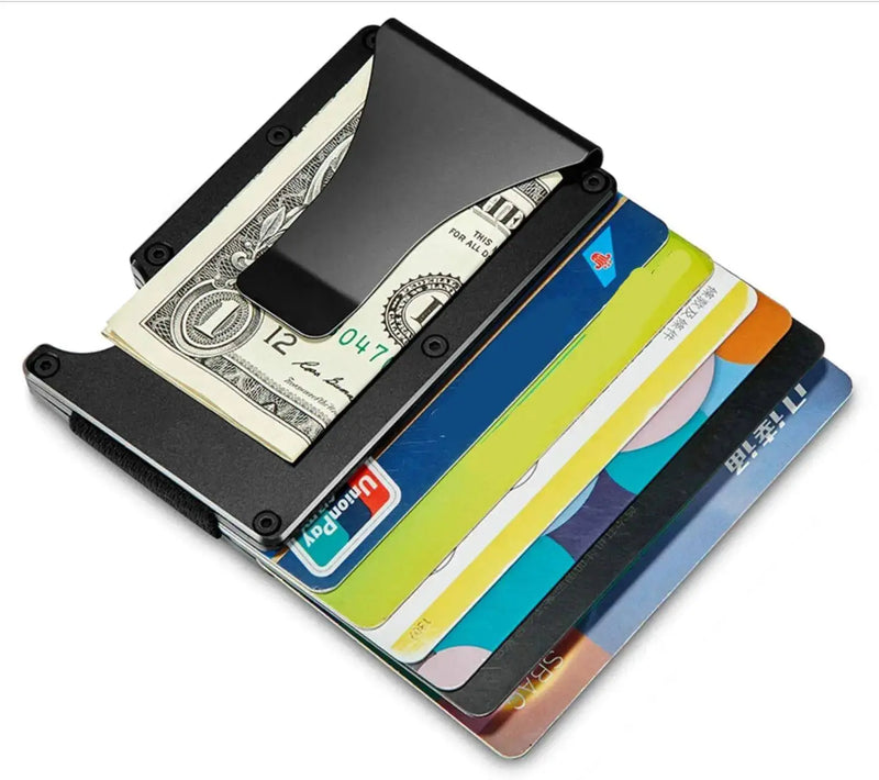 Mens RFID Blocking Slim Money Clip Wallet WOODNEED