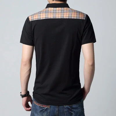 Mens T Shirts Fashion 2021 5XL Summer T Shirt Geometric Design Turn-down Collar Short Sleeve Cotton T-shirt Men Tee 5XL WOODNEED