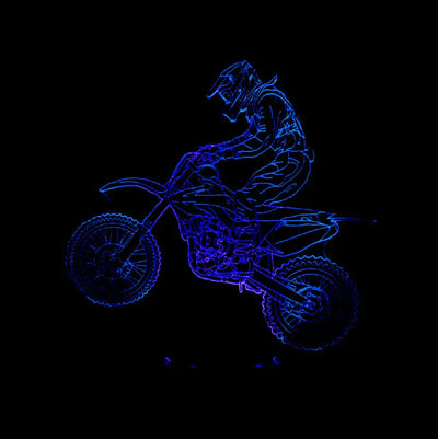 Mountain Motorcycle LED Illusion WOODNEED