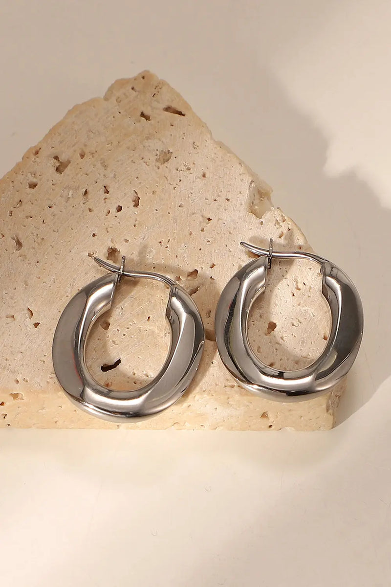 Oval Hoop Earrings WOODNEED