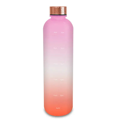 Plastic Water Bottle Frosted Gradient Sports Handle Woodneed