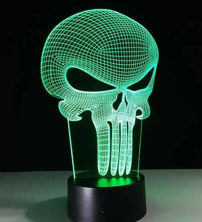Skull  Light Acrylic  Hologram Illusion Lamp WOODNEED