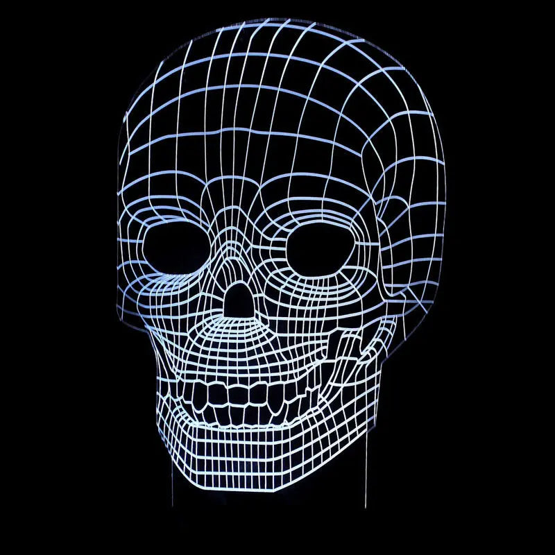Skull  Light Acrylic  Hologram Illusion Lamp WOODNEED