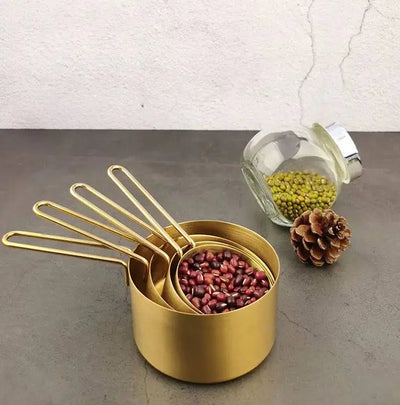 Stainless Steel Measuring Cup Gold DIY Tool WOODNEED