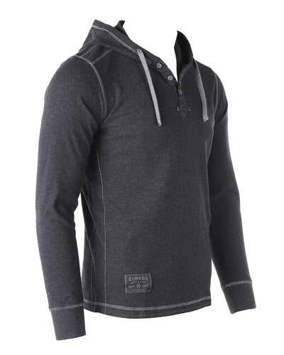 Thermal Long Sleeve Lightweight Fashion Hooded Henley Woodneed