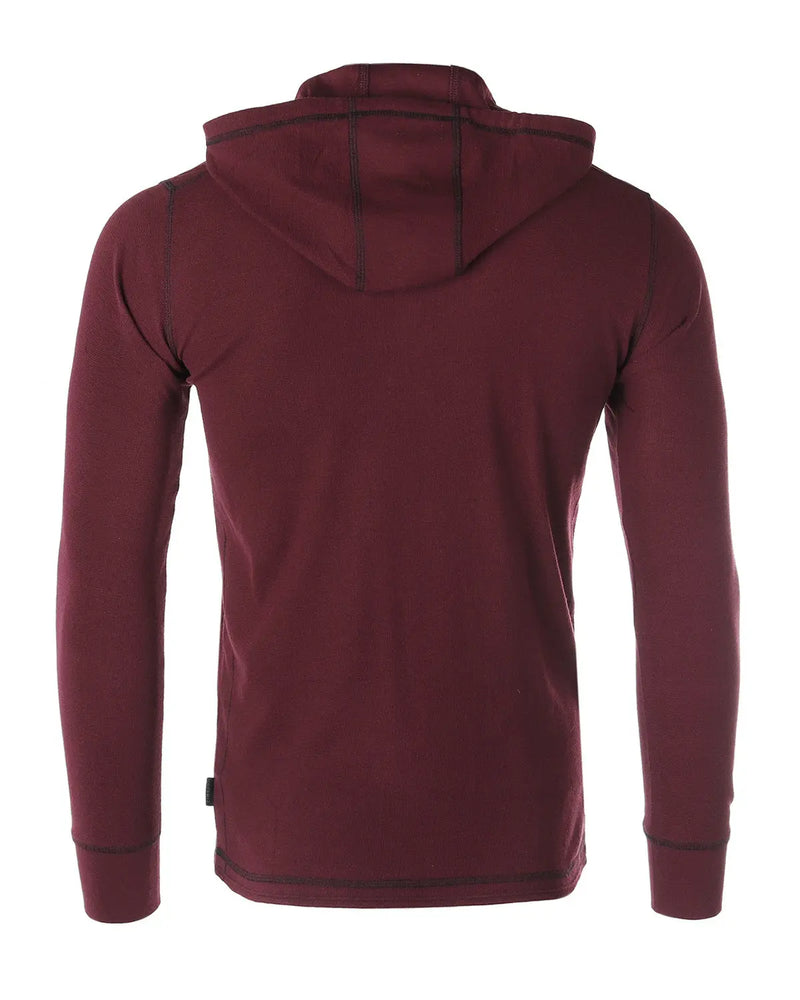 Thermal Long Sleeve Lightweight Fashion Hooded Henley woodneed