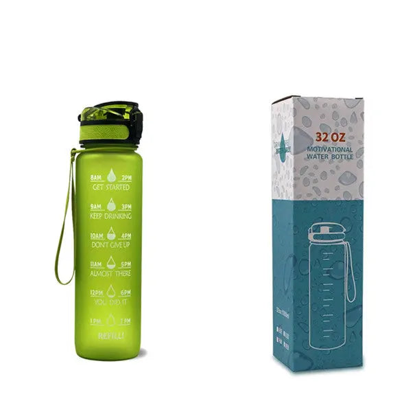 Tritan Motivational Water Bottle With Time Marker WOODNEED