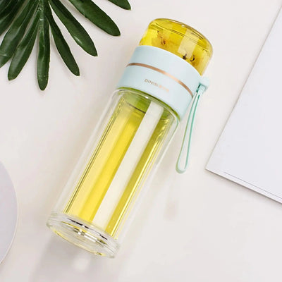 Water Bottle With Tea Infuser Filter. WOODNEED