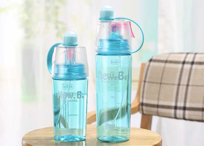plastic spray portable hydrating water Bottle WOODNEED