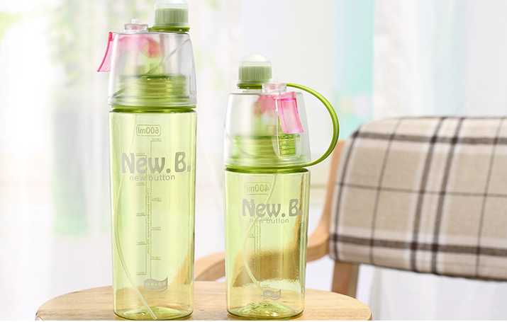 plastic spray portable hydrating water Bottle WOODNEED